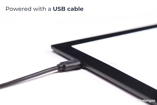 photomyne a4 slide viewer  light pad backlight  negative viewer  film negatives amp old slides scanning light box  hands-free ultra-thin ultimate brightness includes usb adapter - black