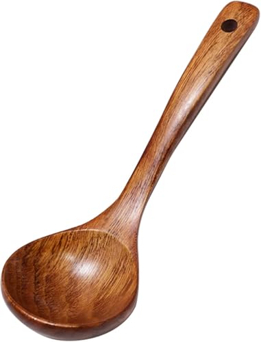Brown Wooden Japanese Soup Spoon