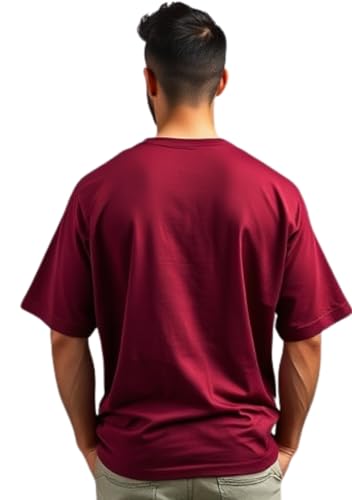 Image of URGEAR Men's Oversized Casual Stylished Printed Cotton Blended Round Neck T-Shirt