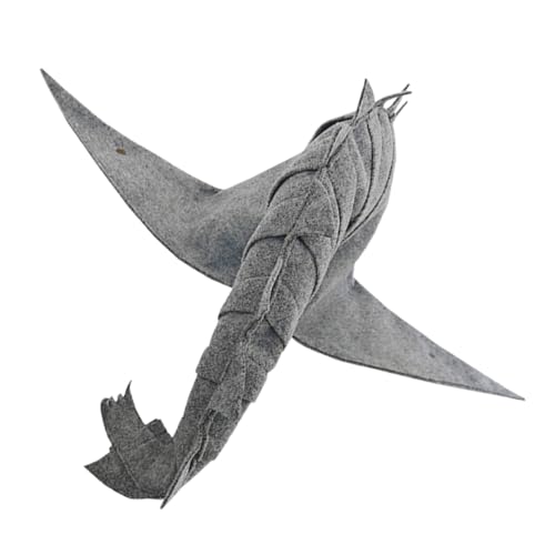 Chapeau de sorcière Mikikit gris à queue de rhinocéros pour soirée Halloween