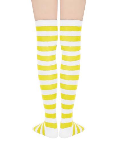 Image of Century Star Thigh High Socks Long Over Knee High Socks for Women Casual Athlete Striped Knee High Stocking