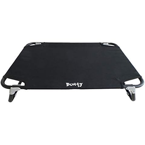 Bunty Foldable Elevated Dog Puppy Pet Bed Portable Waterproof Outdoor Raised Camping Basket Strong Folding Metal Frame Cooling Lifted Hammock Chair - Medium Cover