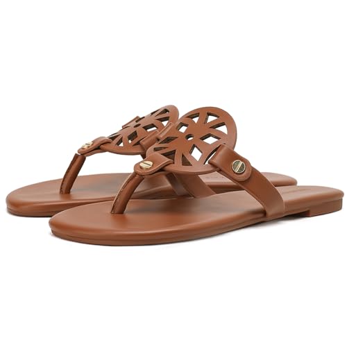 Stratuxx Kaze Flip Flops for Women with Memory Foam, Women's Flat Sandals Dressy Slide Sandals Comfortable Slippers for Women