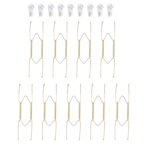 Image of uxcell 9pcs Plate Hanger, 10 Inch Stainless Steel Invisible Wall Plate Hangers with Wall Decorative Hooks and Tip Protector for Decorative Plates and Art