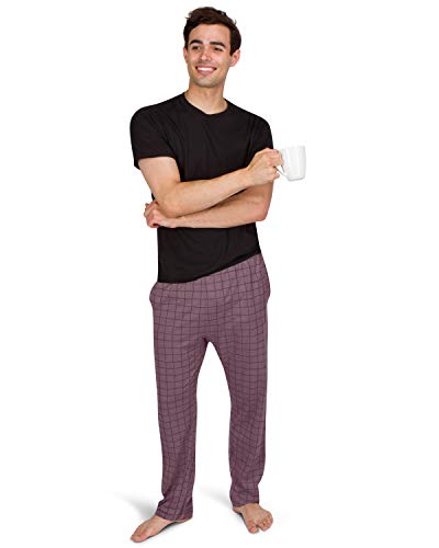 Performance Dry Fit Pajama Pants for Men - Stretch Lounge Pjs with Pockets, Tapered Fit, Solid4