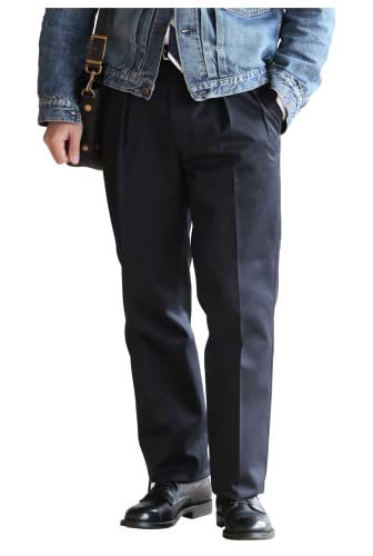 [バーンストーマー] MACARTHUR2 2Tuck Trouser マッカーサー2 ツータック トラウザー (ネイビー, L)（Amazon）