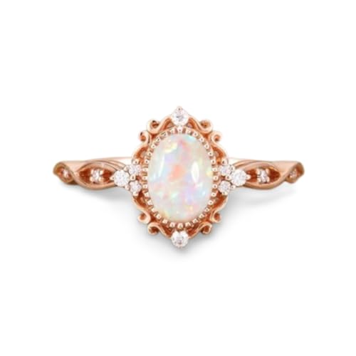 Bijoux fête en or rose et bague pierre blanche pour vos soirées