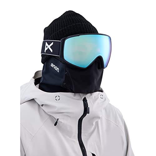 Anon M4S Low Bridge Fit Goggles (Toric) + Bonus Lens + MFI Face Mask, Frame: Black, Lens: Perceive Variable Blue