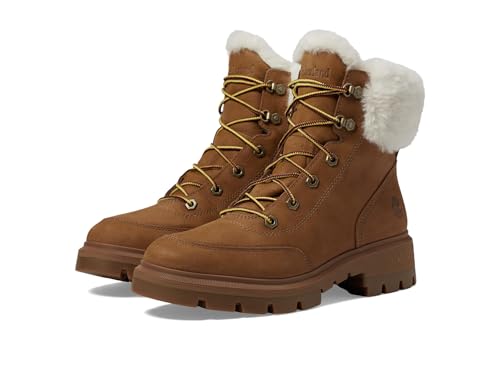 Timberland Women's Cortina Valley Winter Hiker WP Boot, Medium Brown Nubuck, 6.5