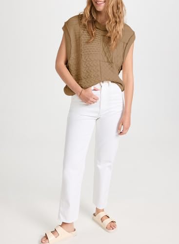 Image of EVALESS Womens Short Sleeve Sweater Summer Fall 2025 Round Neck Crochet Pullover Cap Sleeve Knit Oversized Sweater Vest Tops