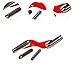 Fenteer Masonry Jointer Tool Convex Jointer 1/2in 5/8in 3/4in 7/8in Steel Manual Wall Joint Trimmer Builder Trimming Tool for Floor, Red