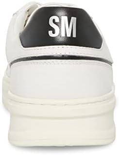 Steve Madden Men's McCord Sneaker, White/Black Leather, 11 | Image 2