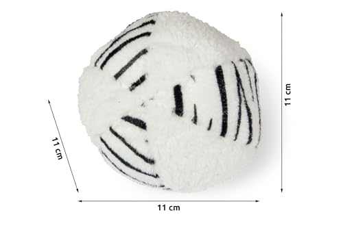 Karlie Safari Ball, Hundespielzeug, Plüsch, Weiß/schwarz, Durchm.11 cm