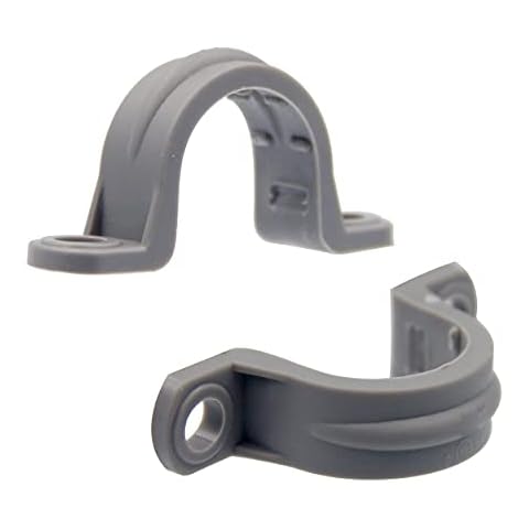 ISPINNER 12pcs 3/4 Inch PVC Pipe Straps, 2 Holes Plastic Conduit Strap for PVC Pipes, Conduit and Cables, UL Listed Cover