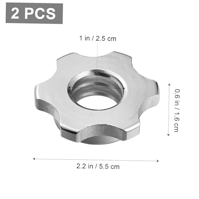 2pcs Anti-Slip Nuts for Barbell Universal Nut Replacements Cap Collar for Barbell