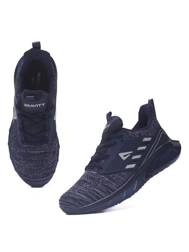 Image of Impakto Gravity Running Shoes for Men | Lightweight & Breathable Sports Shoes | Soft Cushioned Insole | Anti Skid EVA Sole | Laceup Shoes for Jogging, Walking, Gym & Casual Outings