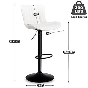 YOUNUOKE Counter Height Bar Stools for Kitchen Island 24 inch Metal White Barstools Set of 2 Adjustable Swivel Counter Stool with Back YOUNUOKE Counter Height Bar Stools for Kitchen Island 24 inch Metal White Barstools Set of 2 Adjustable Swivel Counter Stool with Back