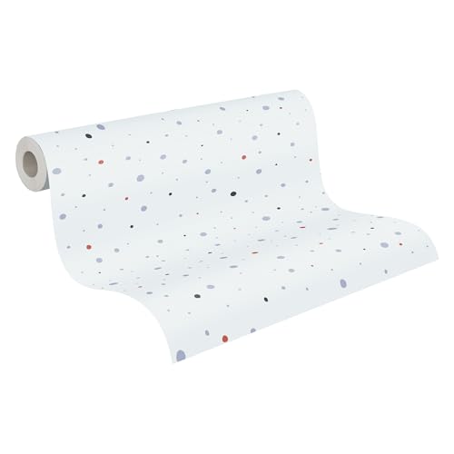 A.S. Création Dots Wallpaper Little Love Non-Woven Wallpaper 10.05 m x 0.53 m Grey White Red Made in Germany 381164 38116-4