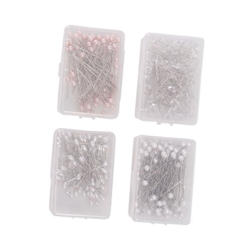 ARTIBETTER 400pcs Teardrop Pearl Head Sewing Pins Flat Straight Pins for Crafting Quilt Making College Projects