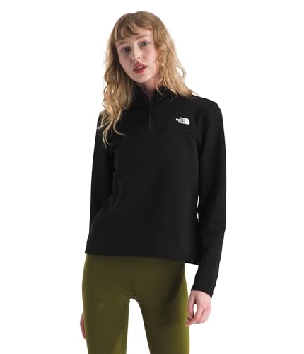 THE NORTH FACE Women's Cedar Trail Grid Fleece Quarter Zip Jacket | Cold Weather Top With Durable, Reinforced Bindings