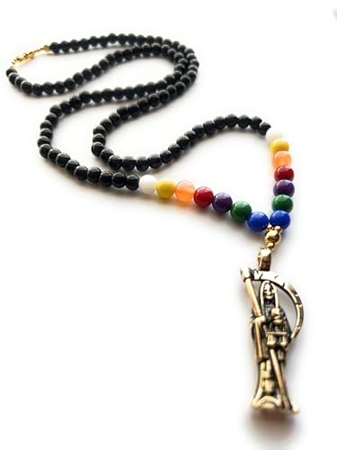 Chavarrieta Holy Death’s 7 powers rosary. Rosario 7 potencias de la Santa Muerte.