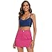 Zando Bodycon Hot Pink Mini Skirt Y2K High Waisted Cargo Skirt for Women with Pockets Dressy Casual Pink Denim Jean Skirt Small