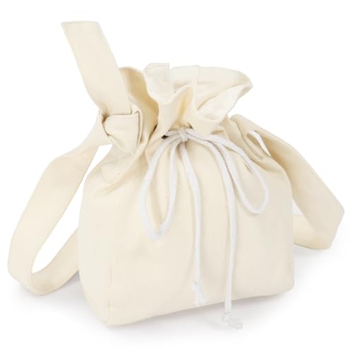 FURPHI Medieval Drawstring Shoulder Bag Renaissance Canvas Dice Bag Coin Purse Ren Faire Costume Accessories