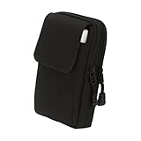 Bolsas verticales de tela Oxford para hombre, con múltiples compartimentos, bolsa de almacenamiento para actividades al aire libre, Negro, 10x17x5cm