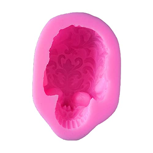 Moule en silicone tête de mort pour cendrier et pot de résine - 2