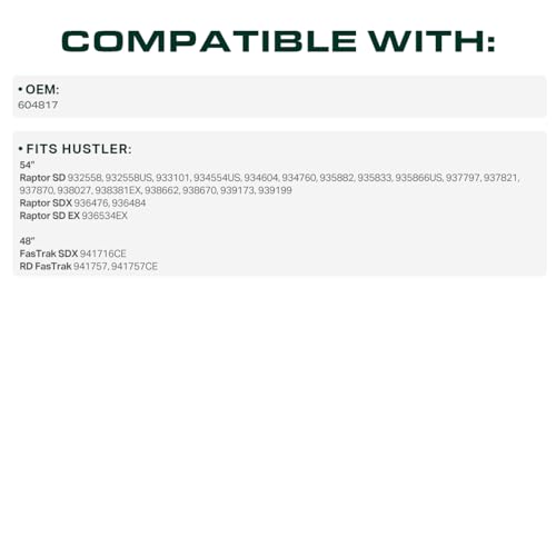 Image of UDC Parts 604817 Deck Belt Replacement for Hustler Raptor SD 54 Inch Raptor SDX SD EX 933101 937797 937870 932558 934604 935882 938670 934760 938662 938027 934554US 935833 /Aramid Cord /143.75 inches