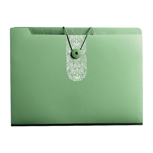 Hqunjikp アコーディオンファイルフォルダー、ファイルストレージオーガナイザー、A4レターサイズファイルフォルダー、12ポケット付き、ポータブルレシート用紙、請求書、ドキュメントオーガナイザー、学校用。