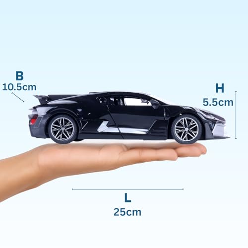 Image of Popsugar Door Opening Remote Control Car|Rechargeable 1200mAh Lithium Battery|C-Type Charging|75-Min Runtime|2.4G Long Range Remote (100+ ft)|HighSpeed RC Car|Gift for Kids|Made in India (Black)