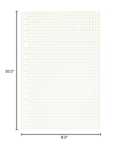 Image of Zelten Loose Leaf Punched Paper Refills Paper for 6 Hole Binder Personal Organizer Diary Notebook Refillable Planner (Squared,A5 /20 Hole)