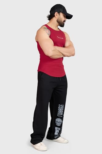 Image of FUAARK Ribbed Slim Fit Gym & Workout Tank for Men's -