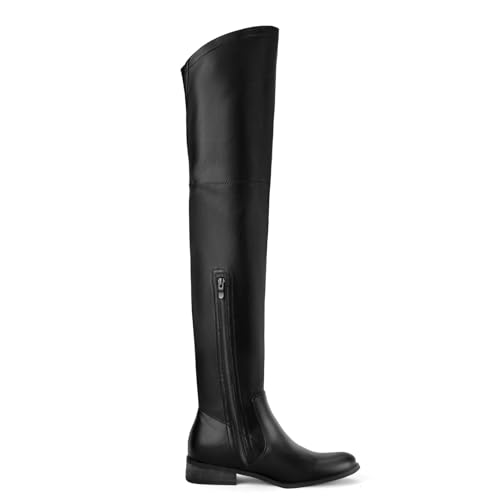 Shoe'N Tale Women'S Over The Knee Boots Thigh High Low Block Heel Pointed Toe Long Stretch Boots thumb #2