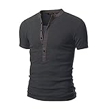 Materiales suaves: 95% algodón, 5% elastano. Muy suave, ligero y elástico. Esta camiseta informal para hombre está hecha de tela de gran calidad que proporciona una sensación agradable y suave, muy cómoda contra tu piel.