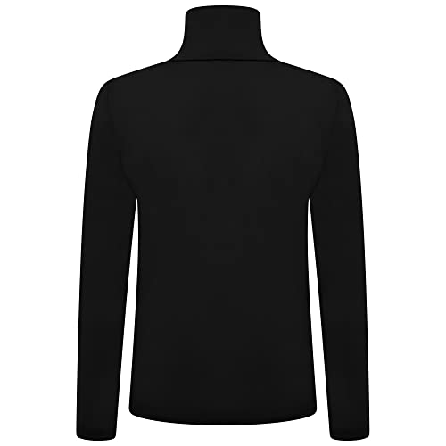 Image of Loxdonz Girls Long Sleeve Turtleneck Tee Shirt Kids Casual High Neck Tops T-Shirts | Youth Size 3-14