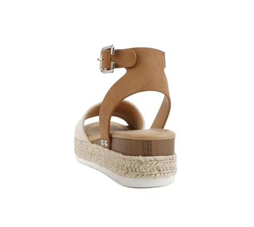 Image of Soda Little Kids /Children /Girls Topic-IIS Espadrille Flatform Wedge Open Toe Sandals