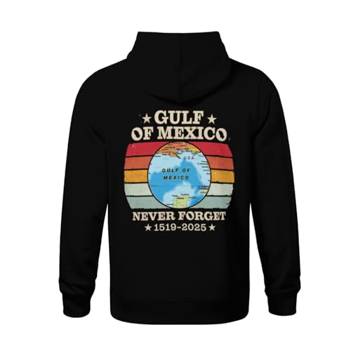 Kids Funny Retro Never forget Gulf of Mexico Boys Girls Lightweight Kangaroo Pocket Fleece Hoodies3