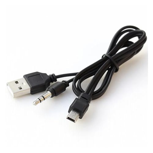 ZHANGLH 2 in 1 プレーヤーポータブルスピーカーUSBケーブルジャック3.5mm AUXケーブルUSBオスミニUSB 5ピン充電データライン