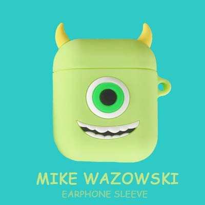 C CASESOPHY Ultra Thick Soft Silicone Green Case for Apple Airpods 1 2 with Charging Case Monster Protective Protector Cartoon Cute Lovely Fun Girls Boys