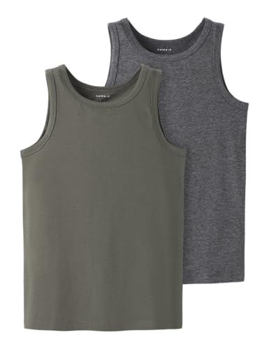 NAME IT Nkmtank Top 2P Noos, Confezione da 2, Foglia di tè, Numeric_104
