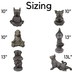 World Of Wonders Zen Animals Meditation Outdoor Garden Statues | Asian Patio Decor And Front Yard Statues | Garden Welcome Statue Zen Items For Office - Monkey #TOP6