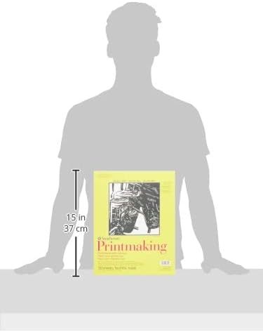 Miniatura 5 de Strathmore Serie 300 - Bloc de papel para grabado, encuadernado con pegamento, 11x14 pulgadas, 30 hojas (120g) - Papel para artistas para adultos y