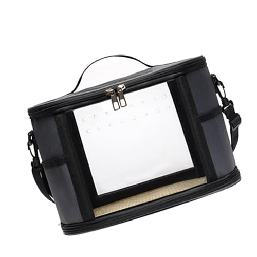 Bird Carrier Bag Bird Travel Cage Small Animal Carrier Guinea Pig Carrier for Budgies, Sugar, Glider Small Pets Lovebirds, Gray S