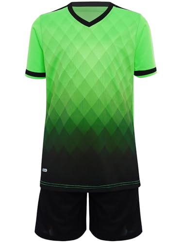 FEESHOW Kids Boys Football Kit Piece Goalkeeper Uniform Kit Quick Dry Tshirts With Shorts Set Tracksuit3