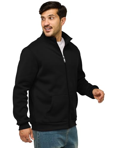 Men's Fleece Jacket Casual Zip up Lightweight Sweatshirts Athletic Outdoor Sweater Jackets with Pockets3