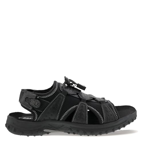 Drew Waves Men's Sandal with Removable Footbed Black Leather Combo - 10.5 6e2
