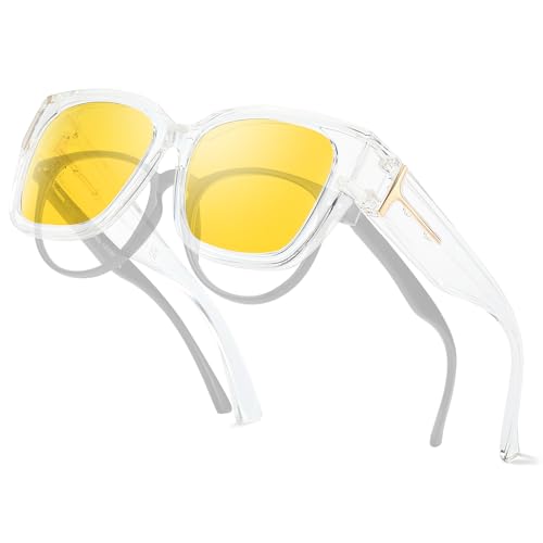 Image of SIPHEW Blue Light Blocking Fit Over Glasses for Women, Fashion Computer Gaming Phone TV Glasses Anti Eyestrain, Sleep Better