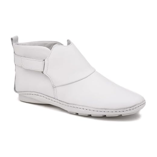 BOTA FEMININA CANO CURTO ANKLE BOOT COTURNO COURO LEGÍTIMO CONFORTÁVEL 7840MARR (BRANCA, BR, Adulto, Numérico, M, 33)